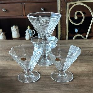 Durobar Belgium 6oz glass dessert / parfait / salad cups - Set of 4